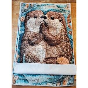 Otter Decorative Kitchen Dish Towels Set of 2 NEW